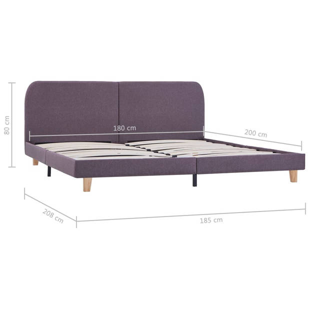 vidaXL Bedframe stof taupe 180x200 cm