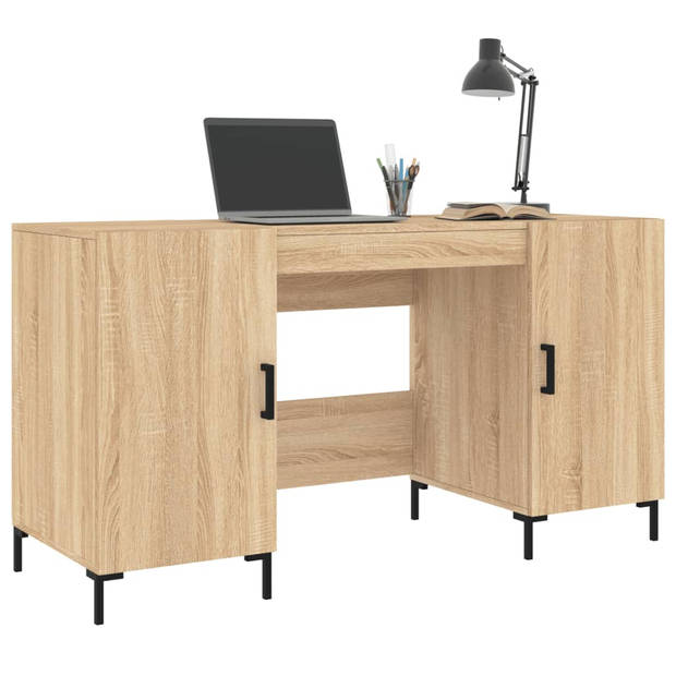 The Living Store Bureau - Sonoma Eiken - 140 x 50 x 75 cm - Duurzaam Hout en IJzer