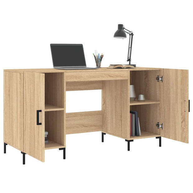 The Living Store Bureau - Sonoma Eiken - 140 x 50 x 75 cm - Duurzaam Hout en IJzer