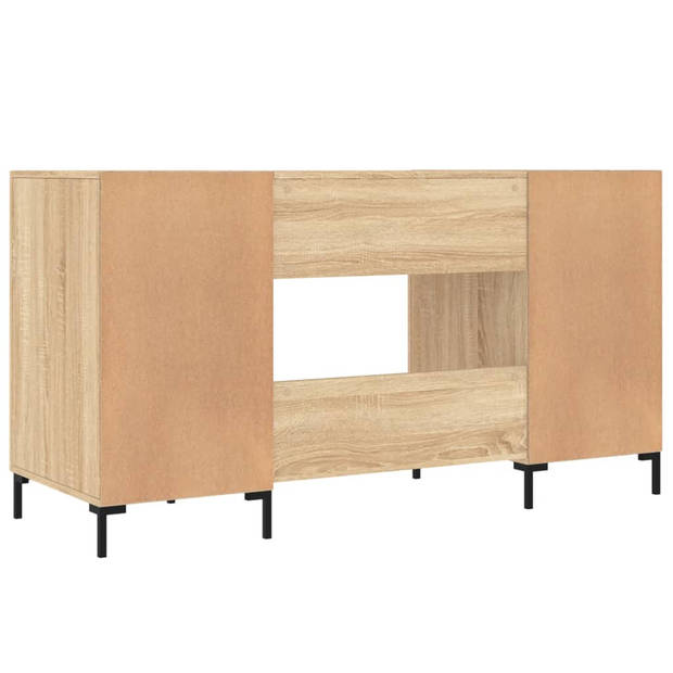 The Living Store Bureau - Sonoma Eiken - 140 x 50 x 75 cm - Duurzaam Hout en IJzer