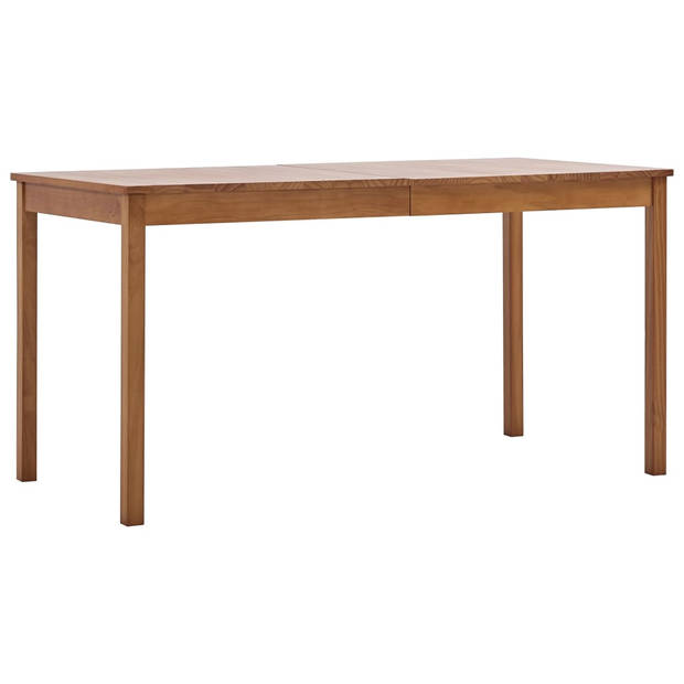 The Living Store Eettafel Massief Hout - 140 x 70 x 73 cm - Grenenhout - Honingbruin