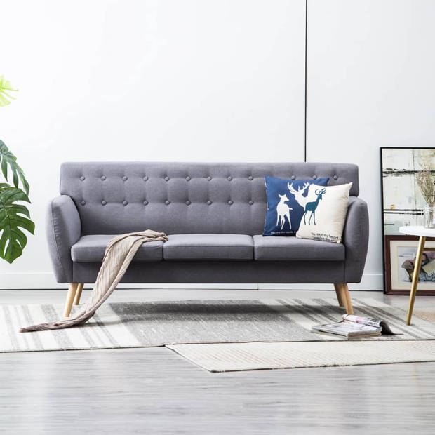 The Living Store 3-zitsbank - lichtgrijs - 172 x 70 x 82 cm - Stijlvolle en comfortabele sofa