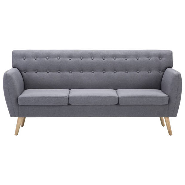 The Living Store 3-zitsbank - lichtgrijs - 172 x 70 x 82 cm - Stijlvolle en comfortabele sofa