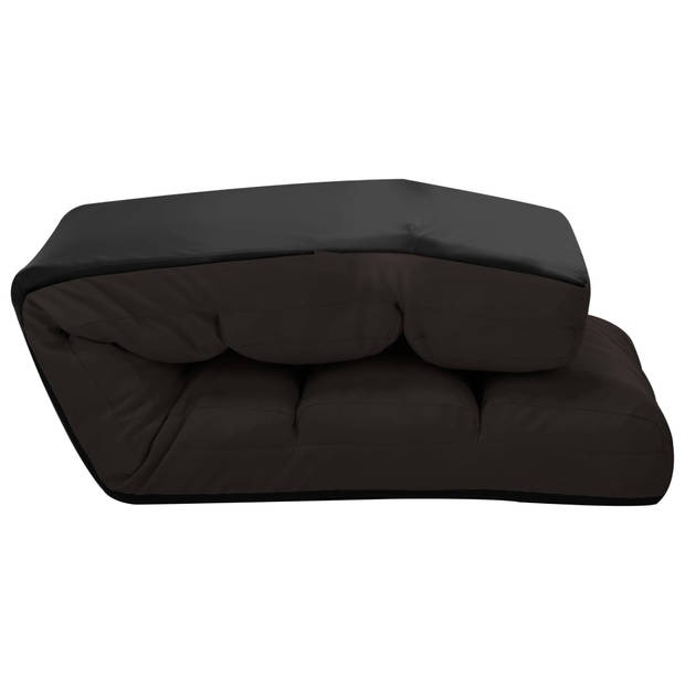 The Living Store Loungebed Kunstleer - Bruin - 175x56x20 cm - Verstelbaar