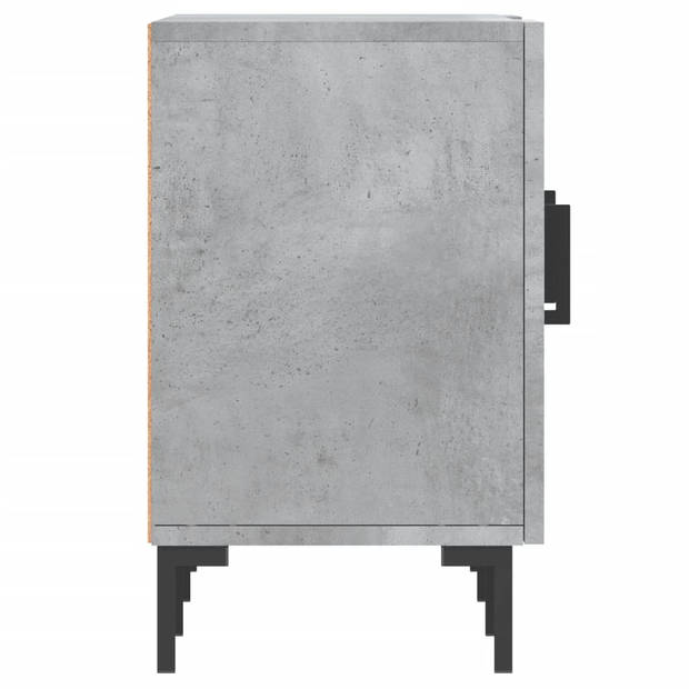 The Living Store TV-meubel Betongrijs - 150x30x50 cm - Stevig bewerkt hout - Praktische opbergruimte