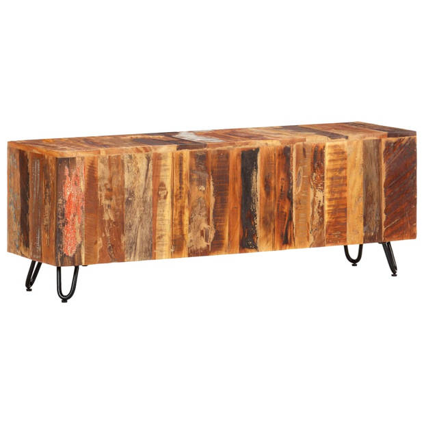 The Living Store Tv-kast Vintage Meerkleurig Hout - 110x30x40 cm