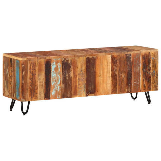 The Living Store Tv-kast Vintage Meerkleurig Hout - 110x30x40 cm