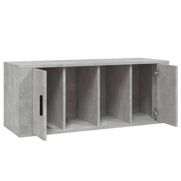 vidaXL Tv-meubel 100x35x40 cm bewerkt hout betongrijs