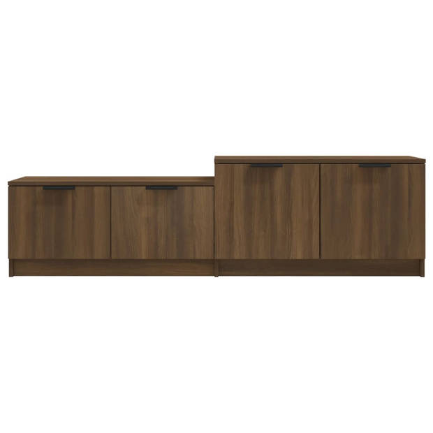 The Living Store Tv-meubel Praktisch bruineiken 158.5x36x45cm Hout