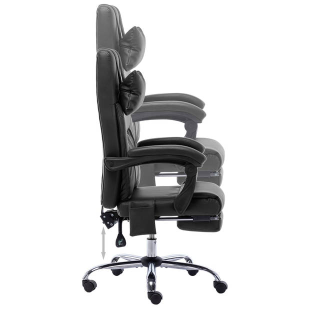 The Living Store Ergonomische Bureaustoel - Massage en Ligfunctie - Zwart - 60 x 64 x (112 - 121) cm - The Living Store