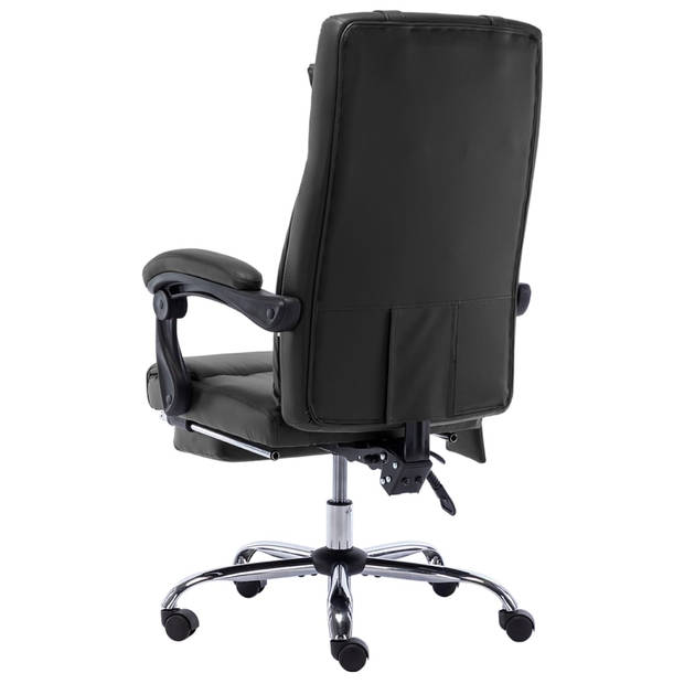 The Living Store Ergonomische Bureaustoel - Massage en Ligfunctie - Zwart - 60 x 64 x (112 - 121) cm - The Living Store