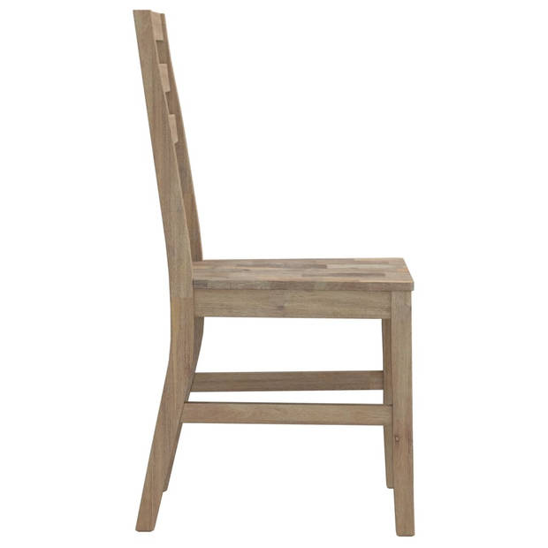 The Living Store Eetkamerstoelen Massief Acaciahout - 42x49x90 cm - Bruin