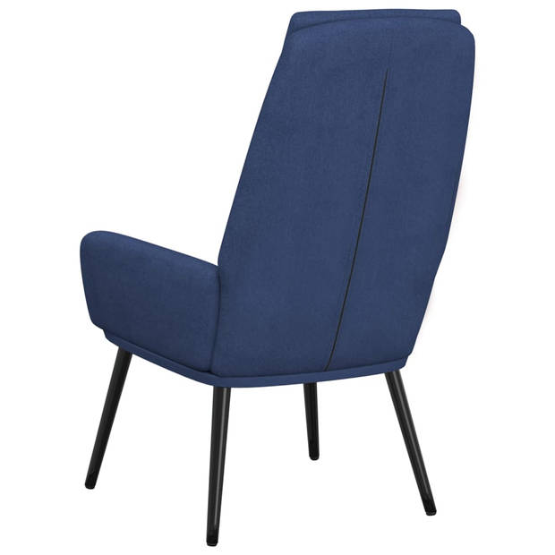 The Living Store Fauteuil Relaxstoel - Blauw - 70x77x98 cm - Bekleed met zachte stof