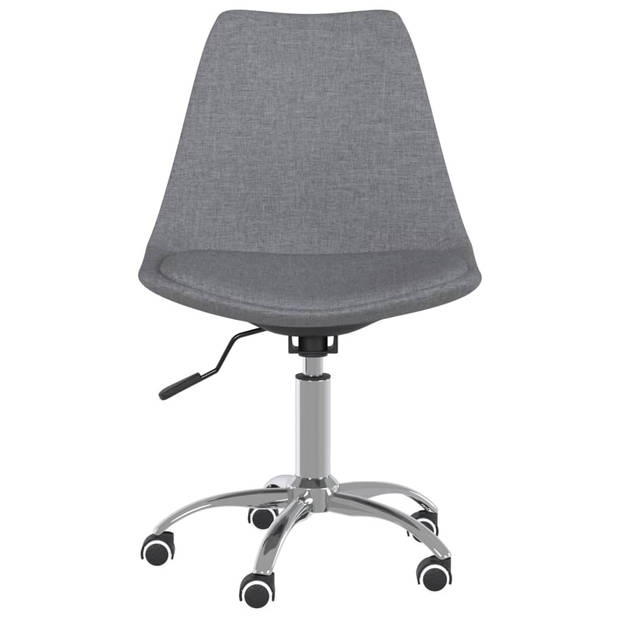 The Living Store Draaibare Eetkamerstoelen - Lichtgrijs - 48 x 58 x (81-93) cm - Gasveermechanisme - 360 graden