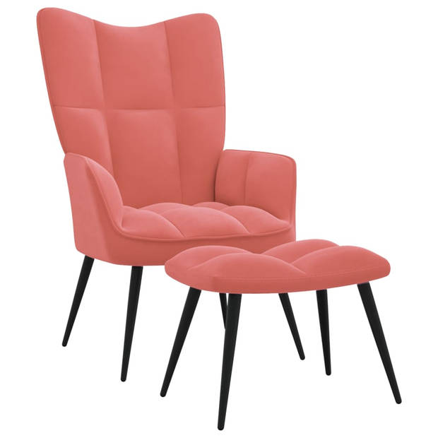 The Living Store Relaxstoel The Living Store - Relaxstoelen - 61 x 70 x 96.5 cm - Roze