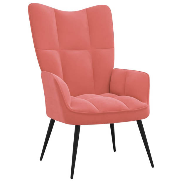 The Living Store Relaxstoel The Living Store - Relaxstoelen - 61 x 70 x 96.5 cm - Roze