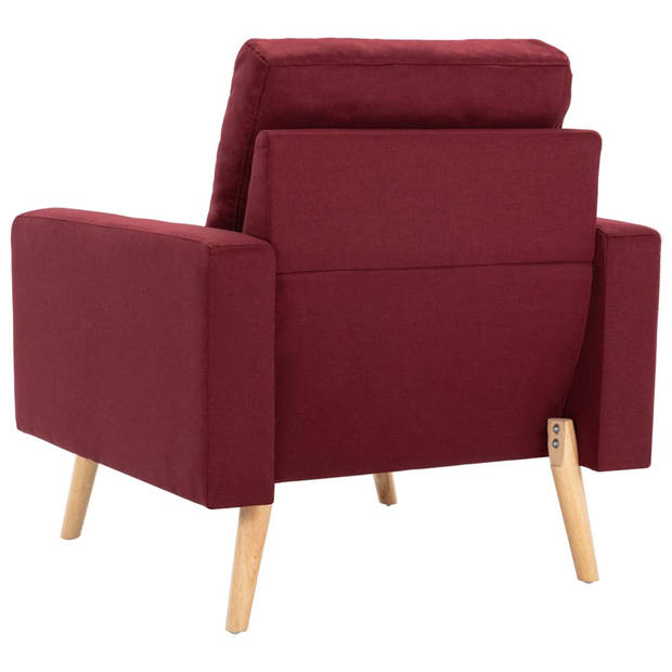 The Living Store Fauteuil - 77x71x80 cm - Wijnrood