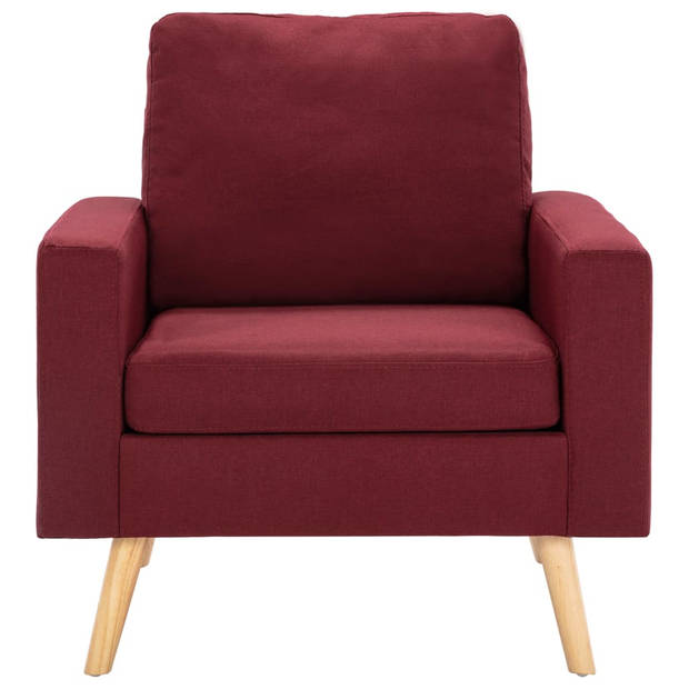 The Living Store Fauteuil - 77x71x80 cm - Wijnrood