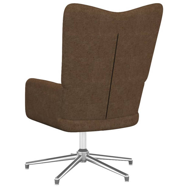 The Living Store Relaxfauteuil - Relaxstoel met Voetenbank - 62x68x98cm - Bruin