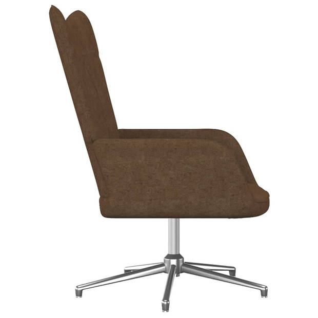 The Living Store Relaxfauteuil - Relaxstoel met Voetenbank - 62x68x98cm - Bruin