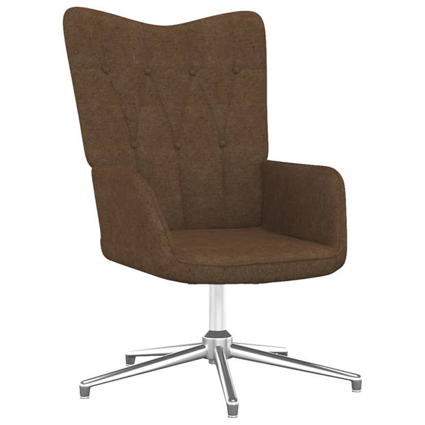 The Living Store Relaxfauteuil - Relaxstoel met Voetenbank - 62x68x98cm - Bruin