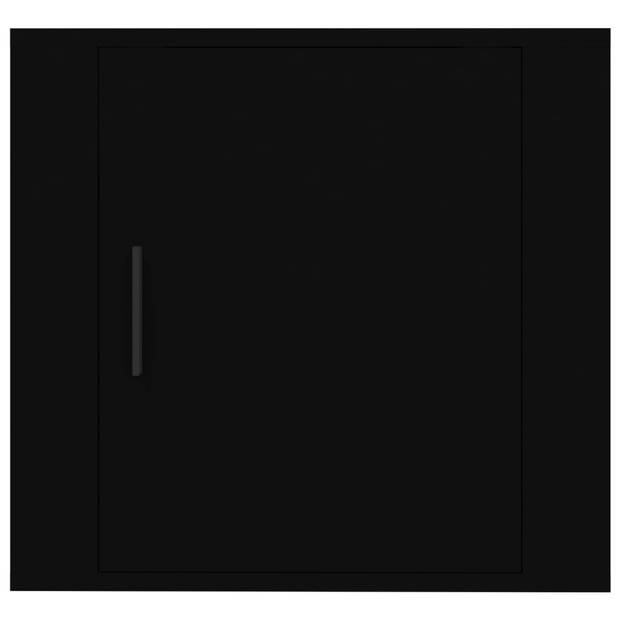 vidaXL Nachtkastje wandgemonteerd 50x30x47 cm zwart
