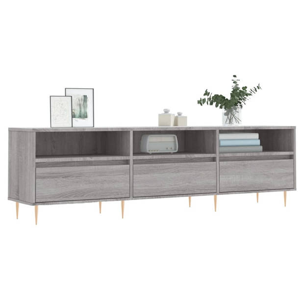 vidaXL Tv-meubel 150x30x44,5 cm bewerkt hout grijs sonoma eikenkleurig