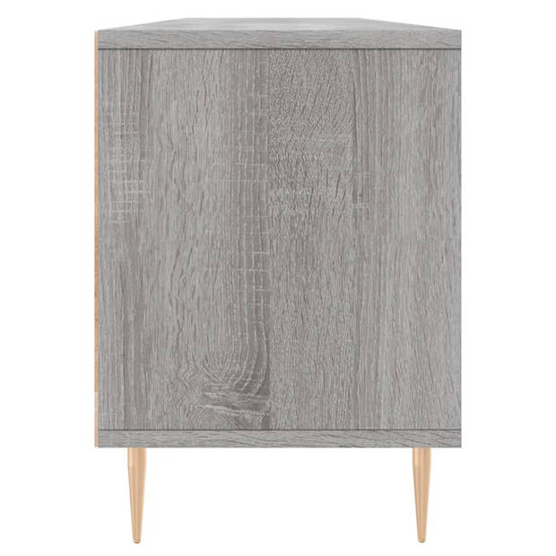 The Living Store TV-meubel - Grijs Sonoma Eiken - 150 x 30 x 44.5 cm - Opbergruimte