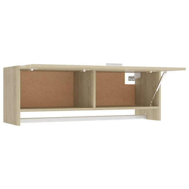 The Living Store Garderobe Sonoma Eiken - Compacte Kast - 100 x 32.5 x 35 cm - Duurzaam