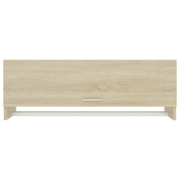 The Living Store Garderobe Sonoma Eiken - Compacte Kast - 100 x 32.5 x 35 cm - Duurzaam