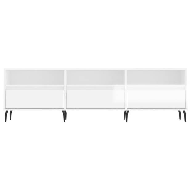 The Living Store TV-meubel - praktisch en opvallend - 150 x 30 x 44.5 cm - hoogglans wit