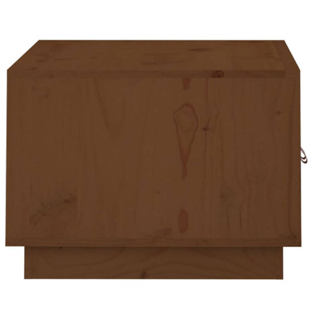 vidaXL Salontafel 80x50x35 cm massief grenenhout honingbruin