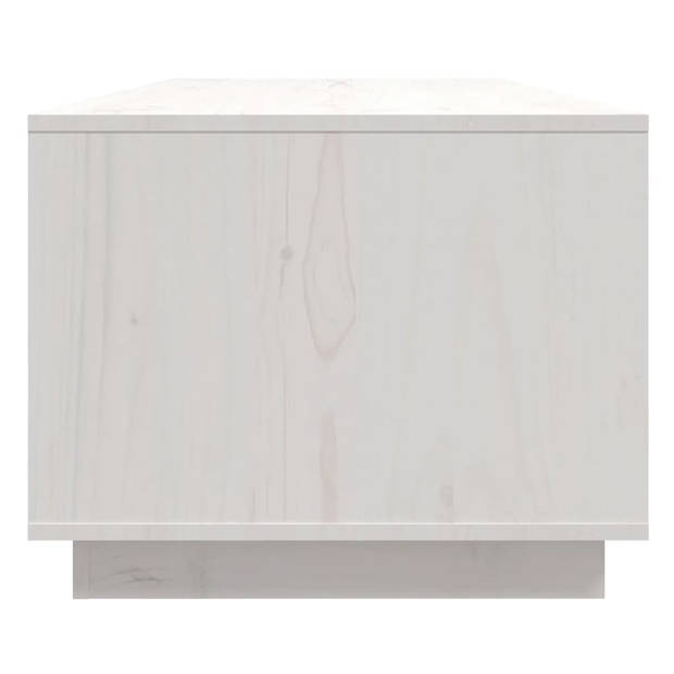 The Living Store houten salontafel - Massief grenenhout - 110 x 50 x 40 cm - wit