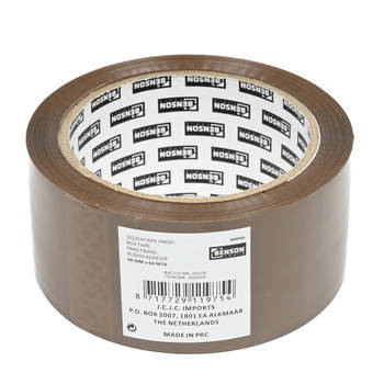 Benson Verpakkingstape - bruin - 48mm x 66m - verpakkingsbenodigdheden voor kantoor/thuis - Tape (klussen)