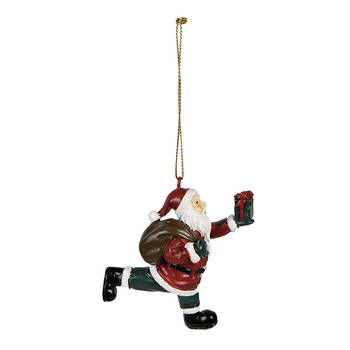HAES DECO - Kersthanger Kerstman 6x3x8 cm - Rood - Kerstdecoratie, Decoratie Hanger, Kerstboomversiering