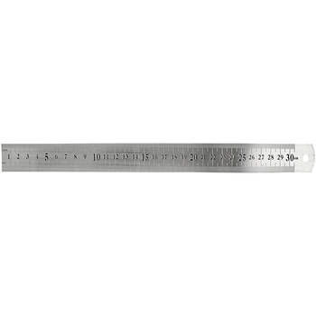 Creotime liniaal 30 cm metaal zilver