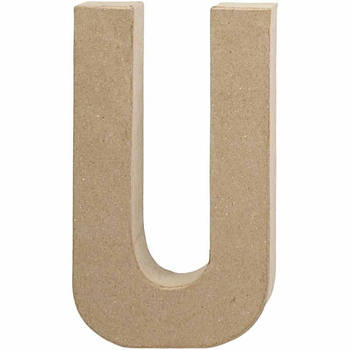 Creotime papier-mâché letter U 20,5 cm