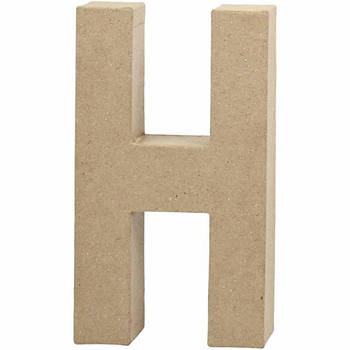 Creotime papier-mâché letter H 20,5 cm