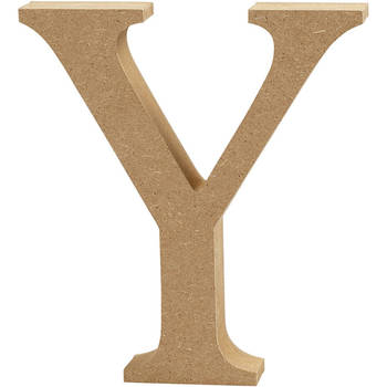 Creotime houten letter Y 8 cm