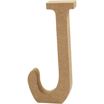 Creotime houten letter J 8 cm