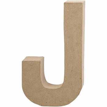 Creotime papier-mâché letter J 20,5 cm