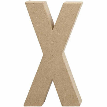 Creotime papier-mâché letter X 20,5 cm