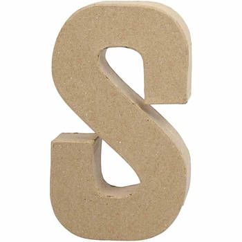 Creotime papier-mâché letter S 20,5 cm