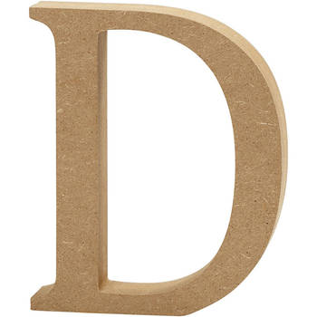 Creotime houten letter D 8 cm