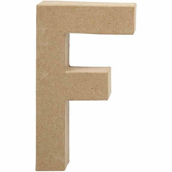 Creotime papier-mâché letter F 20,5 cm
