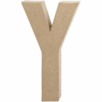 Creotime papier-mâché letter Y 20,5 cm
