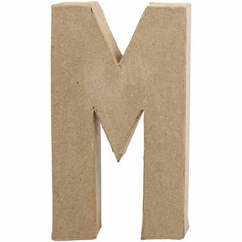 Creotime papier-mâché letter M 20,5 cm