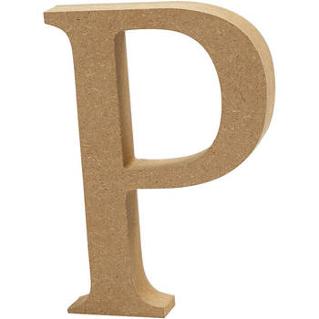 Creotime houten letter P 8 cm