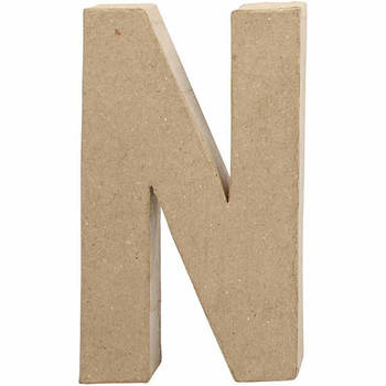 Creotime papier-mâché letter N 20,5 cm