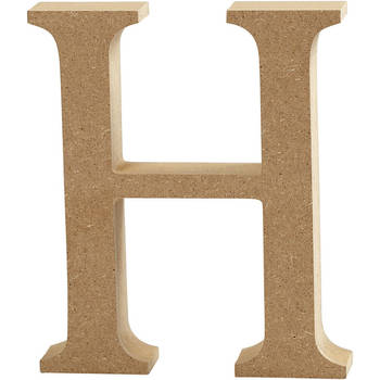 Creotime houten letter H 8 cm